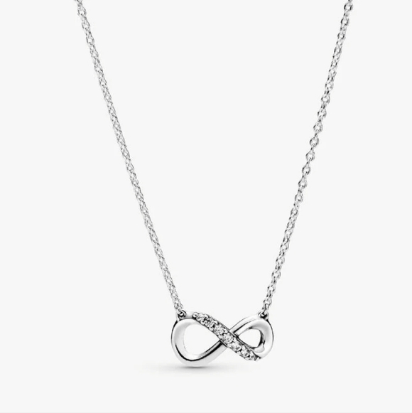 Sparkling Infinity Collier NecklaceSterling silver - Picture 1 of 8